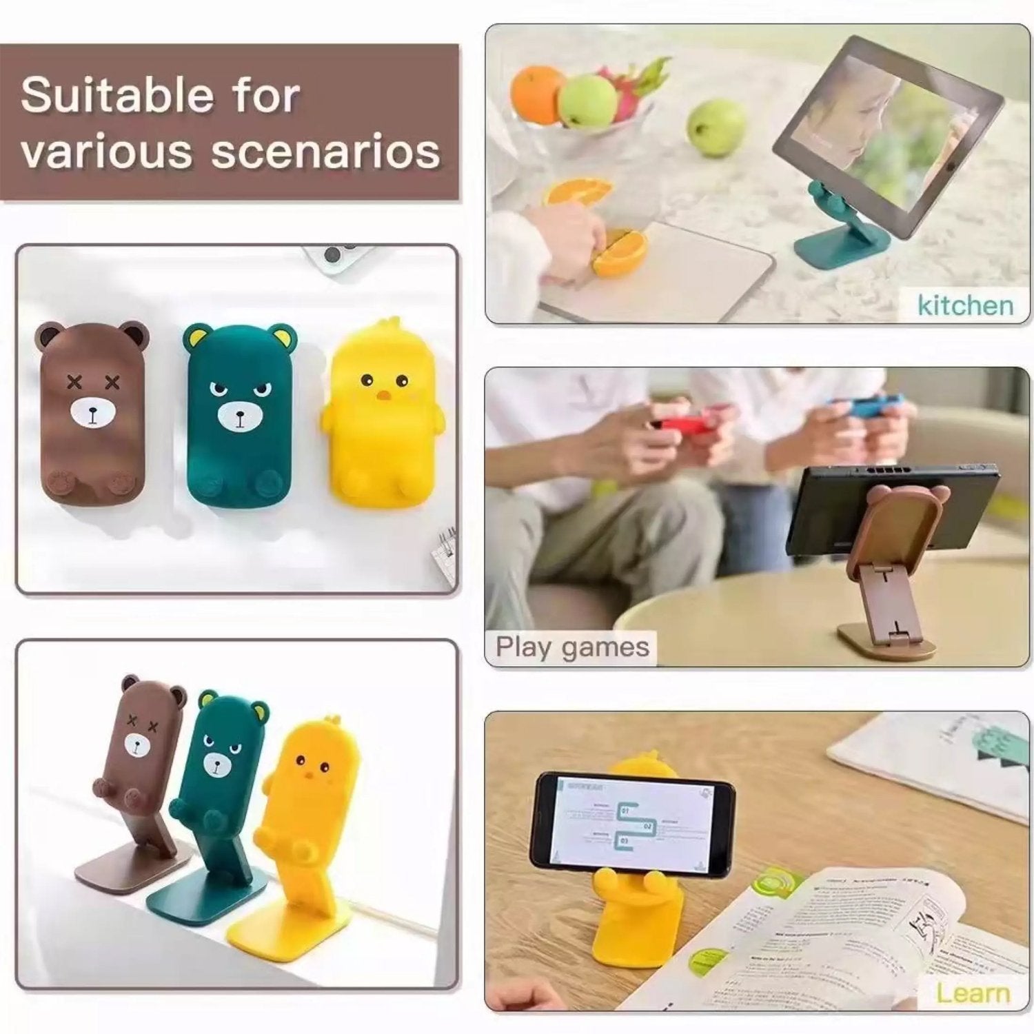 0216 Cute Cartoon Design Multi-Angle Adjustable Foldable Mobile Stand 0216 Cute Cartoon Design Multi-Angle Adjustable Foldable Mobile Stand